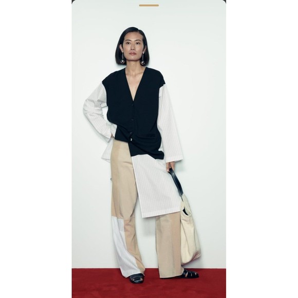 Zara mixed poplin jacket NWT - Picture 2 of 13